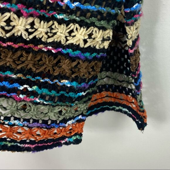 Free People New Romantics Chenille Crochet Knit Top Size XS Floral Knit Bohemian - Picture 5 of 8